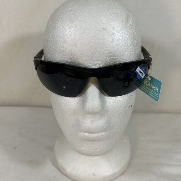 Piranha Mens Sport 1 Wrap Sunglasses Style # 60058 Black - Picture 1 of 5
